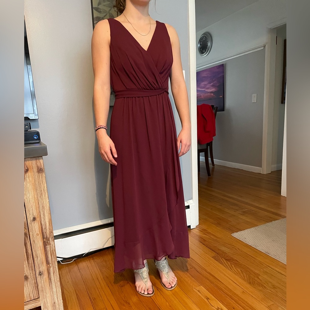 David’s Bridal wine gown in size 10